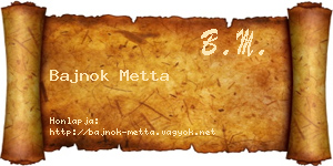 Bajnok Metta névjegykártya